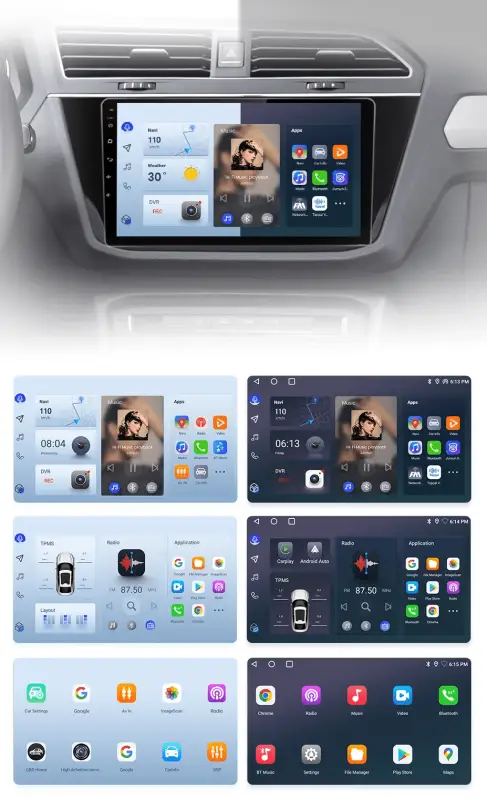 Radio Android do Volkswagen VW Tiguan (2016-2020) CarPlay Android Auto 4G WiFi GPS DSP