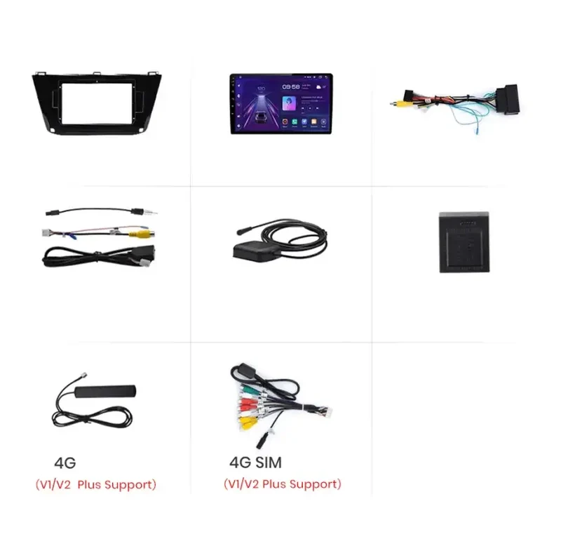 Radio Android do Volkswagen VW Tiguan (2016-2020) CarPlay Android Auto 4G WiFi GPS DSP
