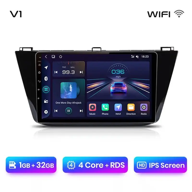 Radio Android do Volkswagen VW Tiguan (2016-2020) CarPlay Android Auto 4G WiFi GPS DSP