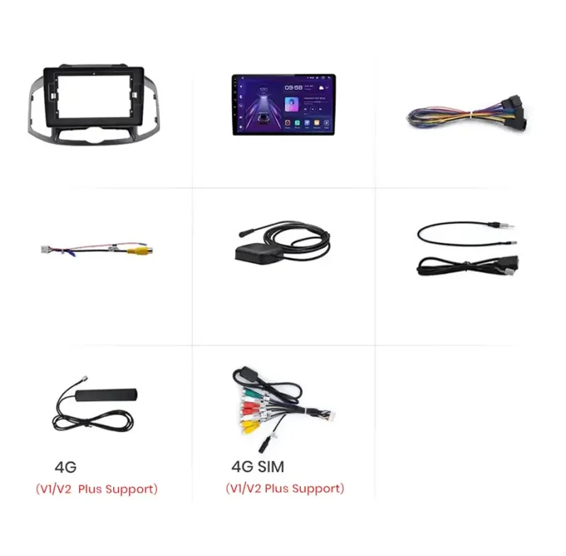 Radio Android do Chevrolet Captiva (2011-2016) CarPlay Android Auto 4G WiFi GPS DSP