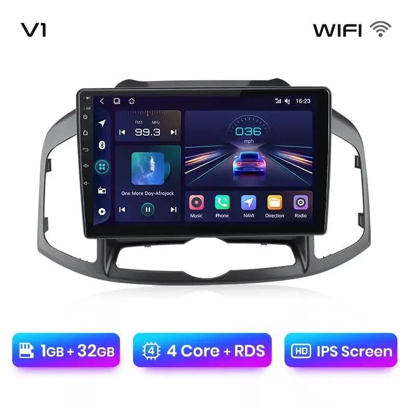 Radio Android do Chevrolet Captiva (2011-2016) CarPlay Android Auto 4G WiFi GPS DSP