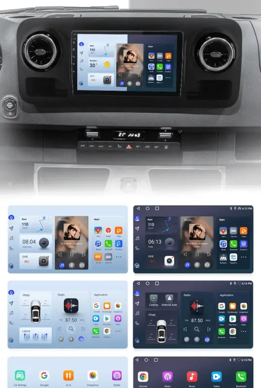 Radio Android do Mercedes-Benz Sprinter (2018-2022) CarPlay Android Auto 4G WiFi GPS DSP