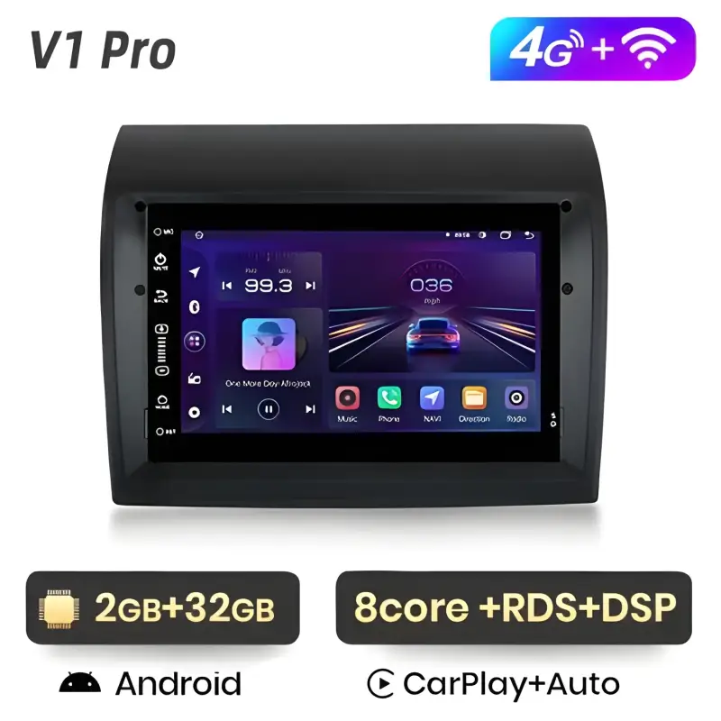 Radio Android do Fiat Ducato Citroen Jumper Peugeot Boxer 2012-2015 (2008-2015) CarPlay Android Auto 4G WiFi GPS DSP