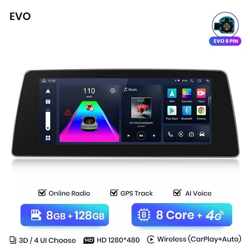Radio Android do BMW F45 F46 F87 (2013-2018) CarPlay Android Auto 4G WiFi GPS DSP