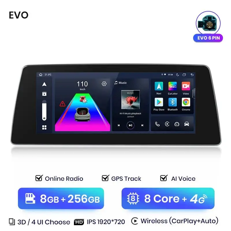 Radio Android do BMW F45 F46 F87 (2013-2018) CarPlay Android Auto 4G WiFi GPS DSP