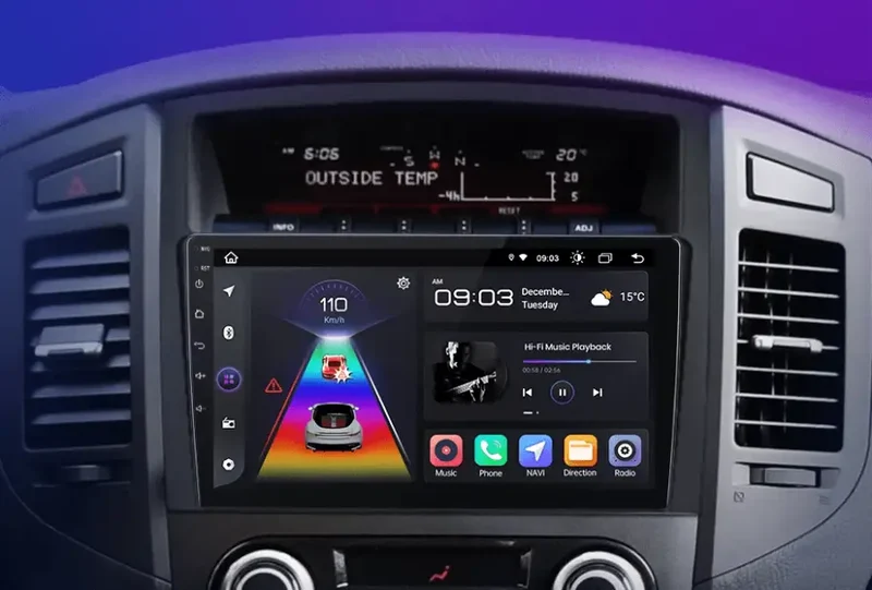 Radio Android do Mitsubishi Pajero IV (V80 V90) (2006-2014) CarPlay Android Auto 4G WiFi GPS DSP