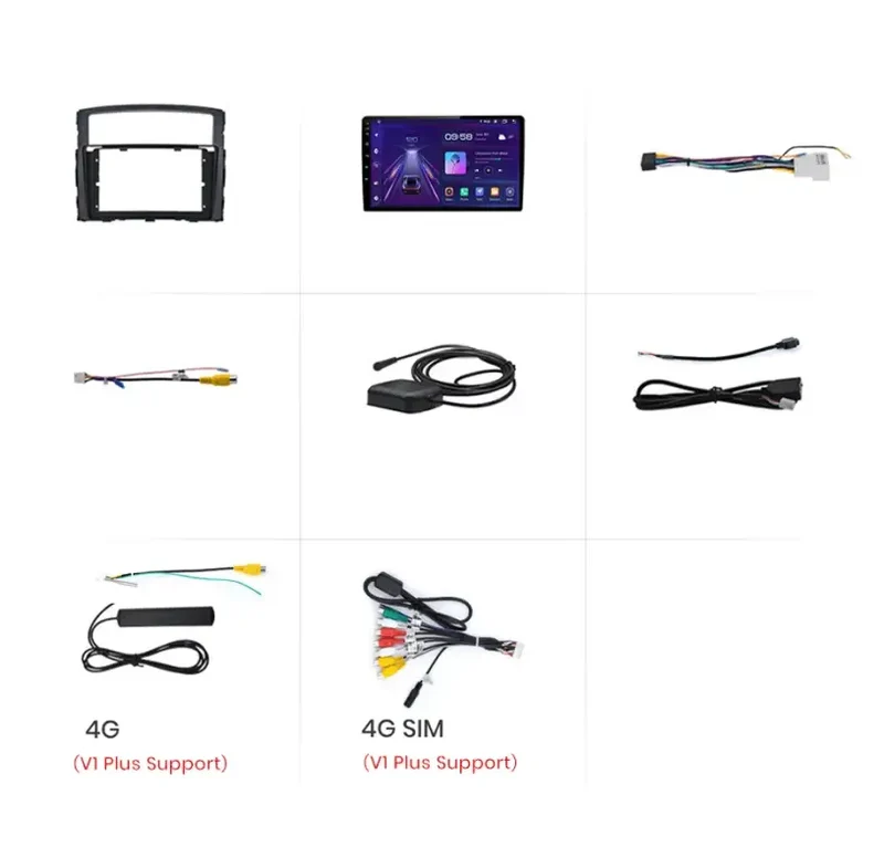 Radio Android do Mitsubishi Pajero IV (V80 V90) (2006-2014) CarPlay Android Auto 4G WiFi GPS DSP