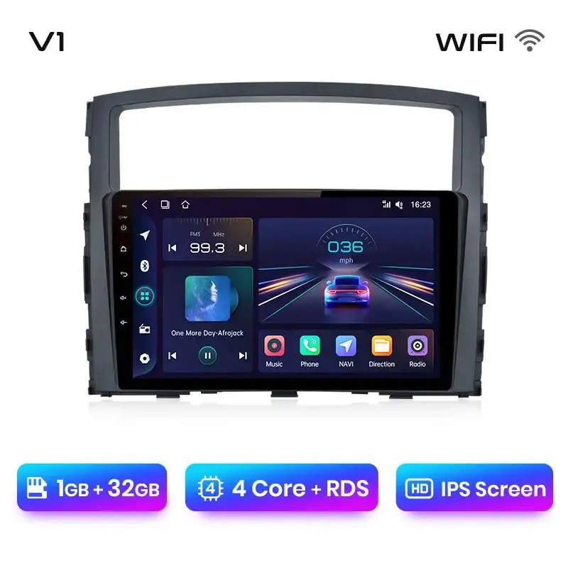 Radio Android do Mitsubishi Pajero IV (V80 V90) (2006-2014) CarPlay Android Auto 4G WiFi GPS DSP