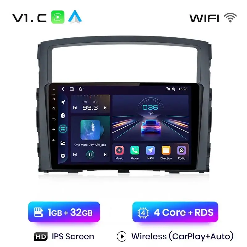 Radio Android do Mitsubishi Pajero IV (V80 V90) (2006-2014) CarPlay Android Auto 4G WiFi GPS DSP