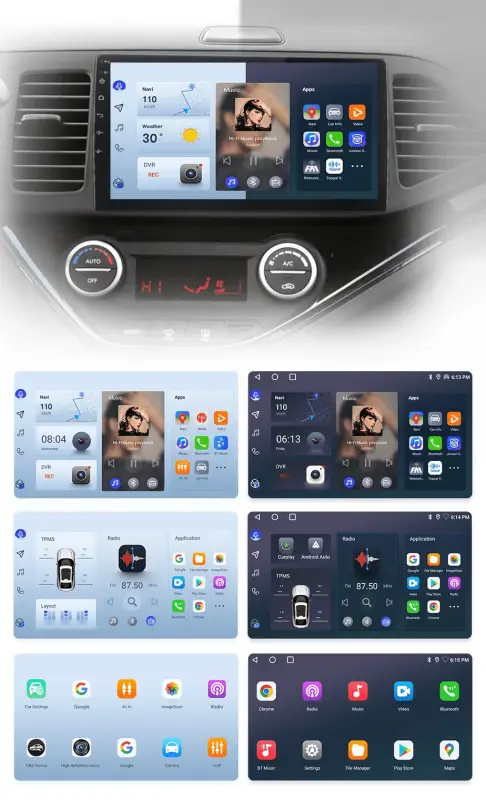 Radio Android do KIA Morning Picanto (2011-2016) CarPlay Android Auto 4G WiFi GPS DSP