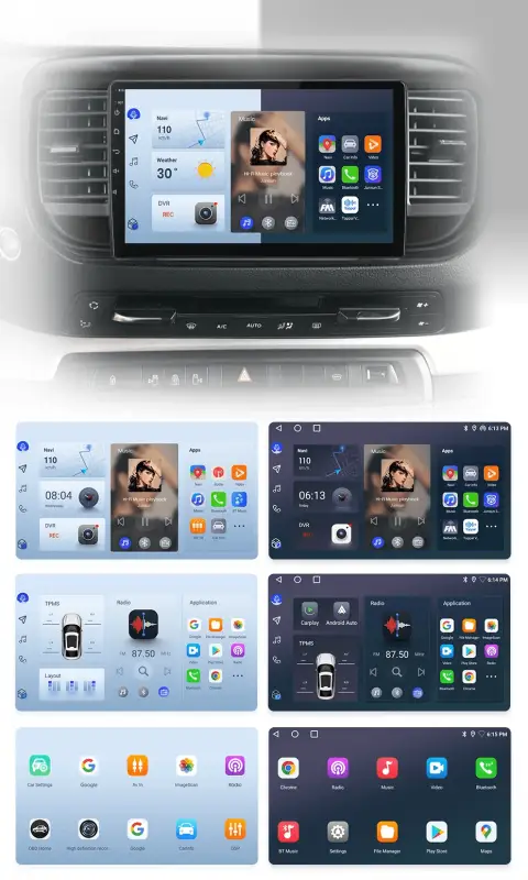 Radio Android do Peugeot Expert III Citroen Jumpy III Spacetourer (2016-2021) CarPlay Android Auto 4G WiFi GPS DSP