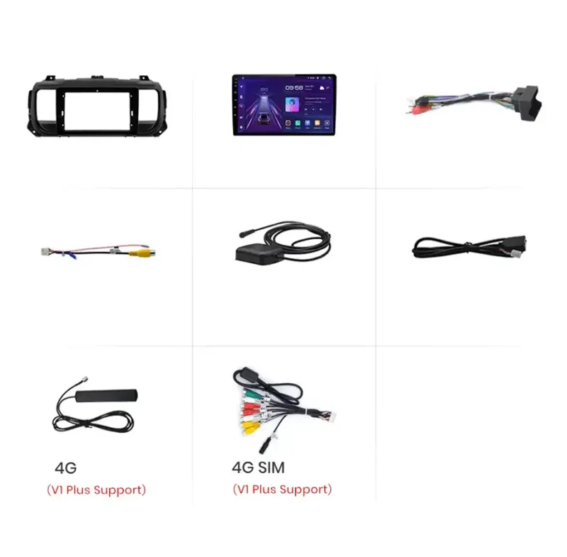 Radio Android do Peugeot Expert III Citroen Jumpy III Spacetourer (2016-2021) CarPlay Android Auto 4G WiFi GPS DSP