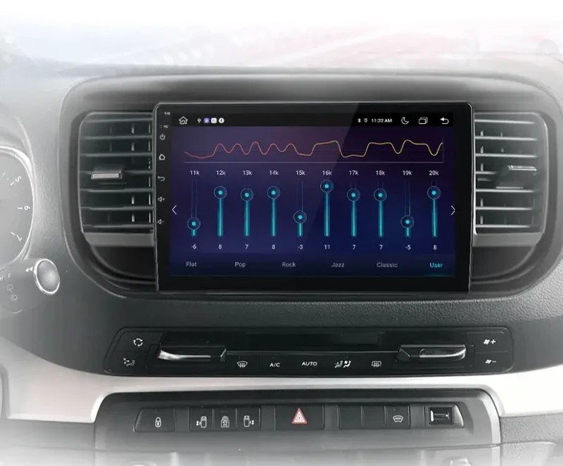 Radio Android do Peugeot Expert III Citroen Jumpy III Spacetourer (2016-2021) CarPlay Android Auto 4G WiFi GPS DSP