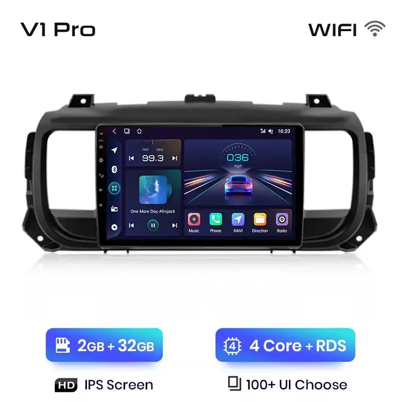 Radio Android do Peugeot Expert III Citroen Jumpy III Spacetourer (2016-2021) CarPlay Android Auto 4G WiFi GPS DSP