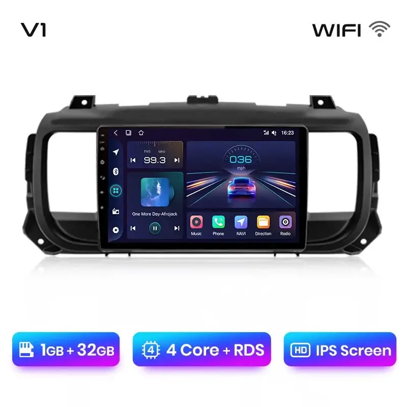 Radio Android do Peugeot Expert III Citroen Jumpy III Spacetourer (2016-2021) CarPlay Android Auto 4G WiFi GPS DSP
