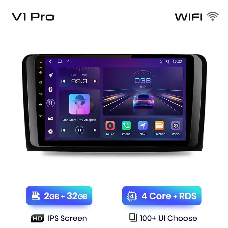 Radio Android do Mercedes-Benz ML W164 GL X164 CarPlay Android Auto 4G WiFi GPS DSP