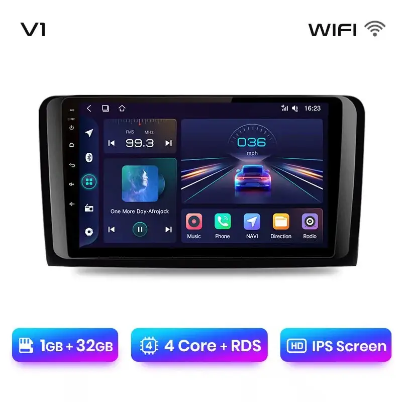 Radio Android do Mercedes-Benz ML W164 GL X164 CarPlay Android Auto 4G WiFi GPS DSP