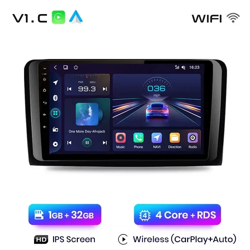 Radio Android do Mercedes-Benz ML W164 GL X164 CarPlay Android Auto 4G WiFi GPS DSP