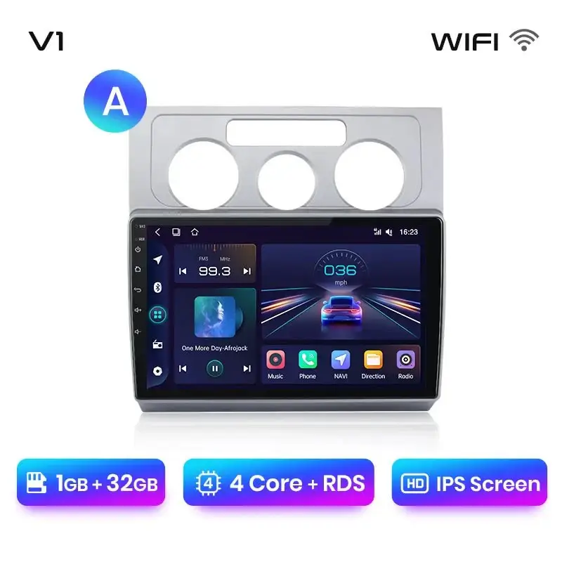 Radio Android do Volkswagen VW Touran I (2003-2010) CarPlay Android Auto 4G WiFi GPS DSP