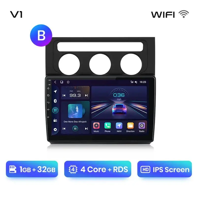 Radio Android do Volkswagen VW Touran I (2003-2010) CarPlay Android Auto 4G WiFi GPS DSP
