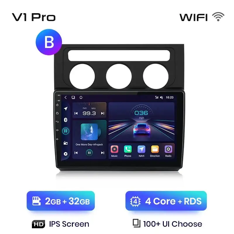 Radio Android do Volkswagen VW Touran I (2003-2010) CarPlay Android Auto 4G WiFi GPS DSP