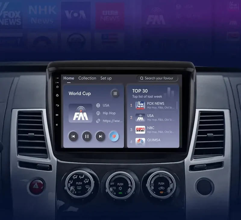 Radio Android do Mitsubishi Pajero Sport II L200 Triton (2008-2016) CarPlay Android Auto 4G WiFi GPS DSP