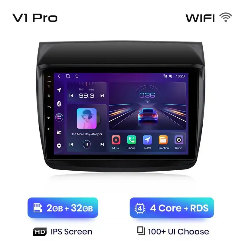 Radio Android do Mitsubishi Pajero Sport II L200 Triton (2008-2016) CarPlay Android Auto 4G WiFi GPS DSP