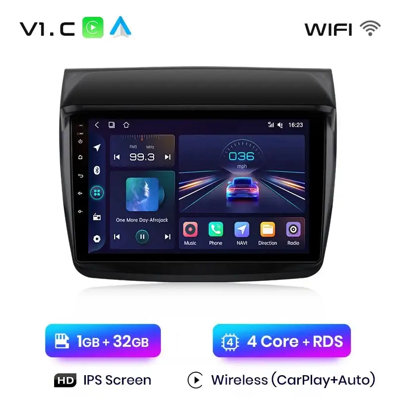 Radio Android do Mitsubishi Pajero Sport II L200 Triton (2008-2016) CarPlay Android Auto 4G WiFi GPS DSP