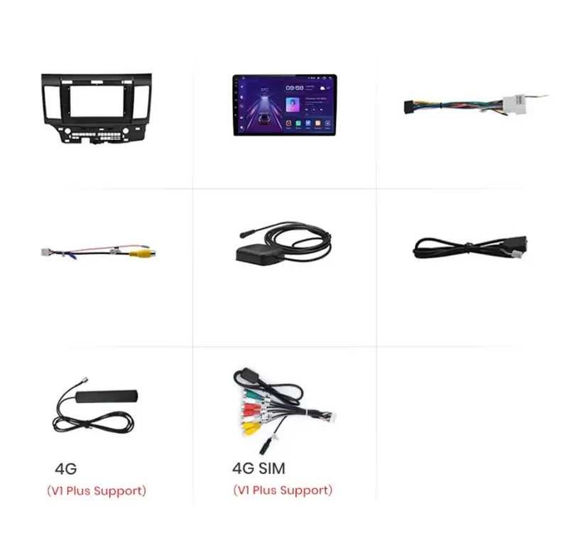 Radio Android do Mitsubishi Lancer (2007-2013) CarPlay Android Auto 4G WiFi GPS DSP