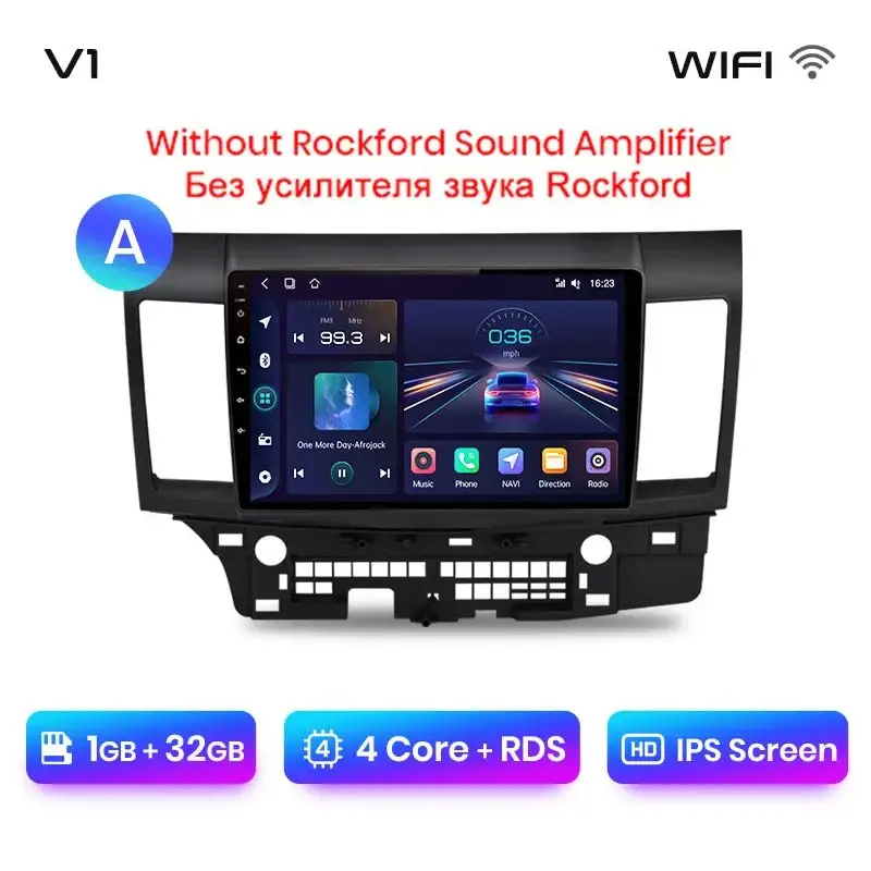 Radio Android do Mitsubishi Lancer (2007-2013) CarPlay Android Auto 4G WiFi GPS DSP
