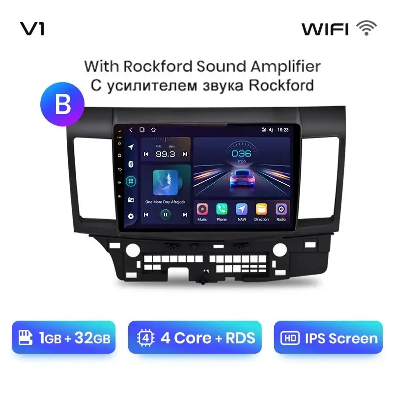 Radio Android do Mitsubishi Lancer (2007-2013) CarPlay Android Auto 4G WiFi GPS DSP