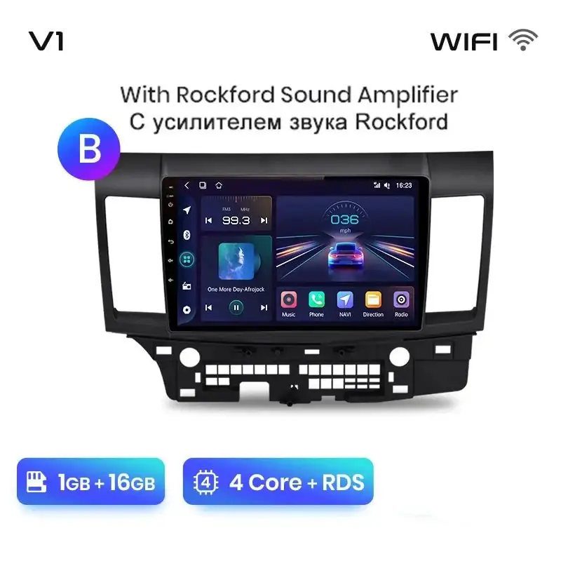 Radio Android do Mitsubishi Lancer (2007-2013) CarPlay Android Auto 4G WiFi GPS DSP