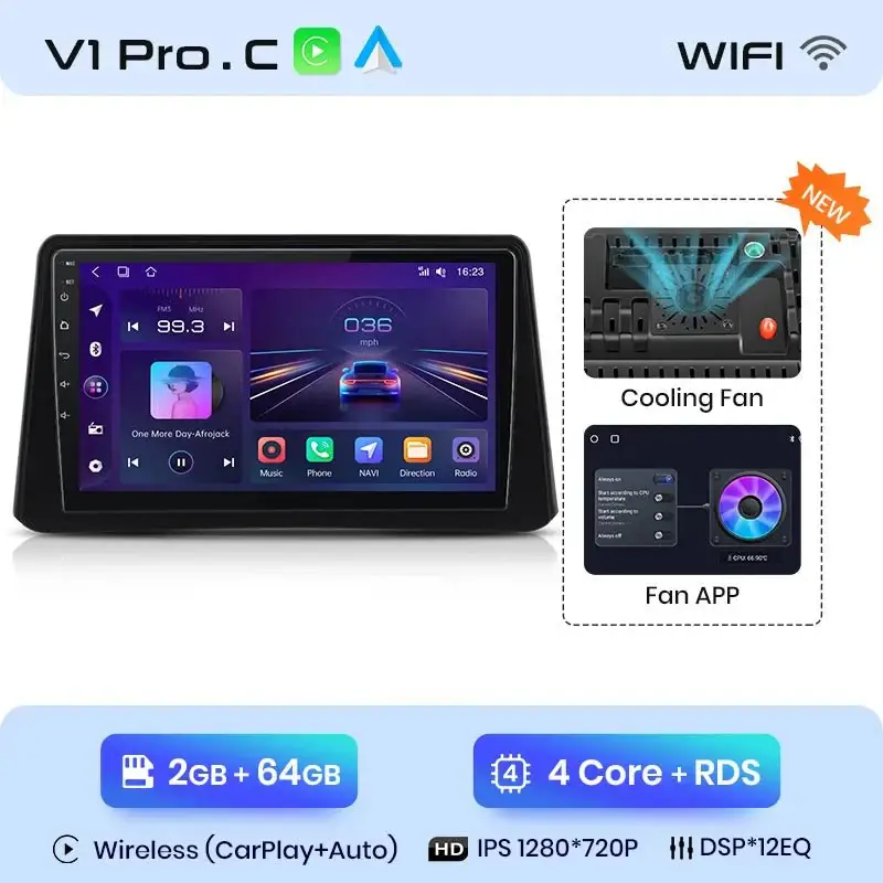 Radio Android do Opel Mokka (2012-2016) CarPlay Android Auto 4G WiFi GPS DSP