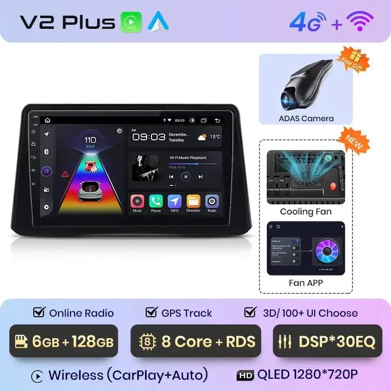 Radio Android do Opel Mokka (2012-2016) CarPlay Android Auto 4G WiFi GPS DSP