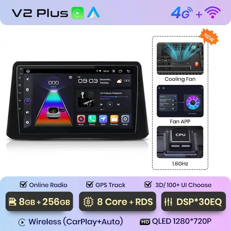 Radio Android do Opel Mokka (2012-2016) CarPlay Android Auto 4G WiFi GPS DSP