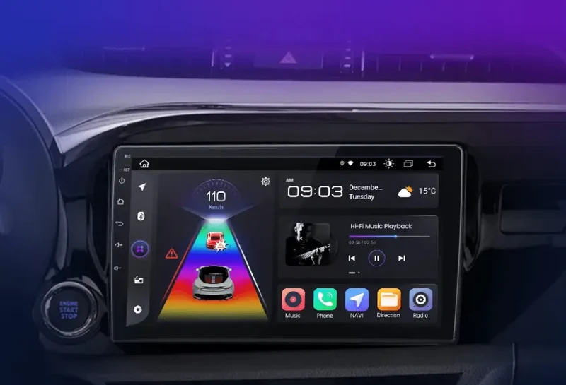 Radio Android do Toyota Hilux Pickup AN120 (2015-2020) CarPlay Android Auto 4G WiFi GPS DSP
