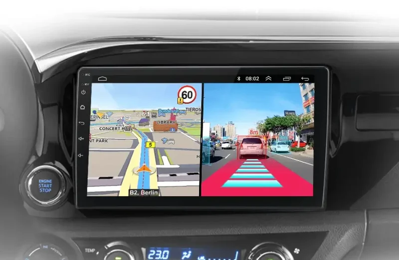 Radio Android do Toyota Hilux Pickup AN120 (2015-2020) CarPlay Android Auto 4G WiFi GPS DSP