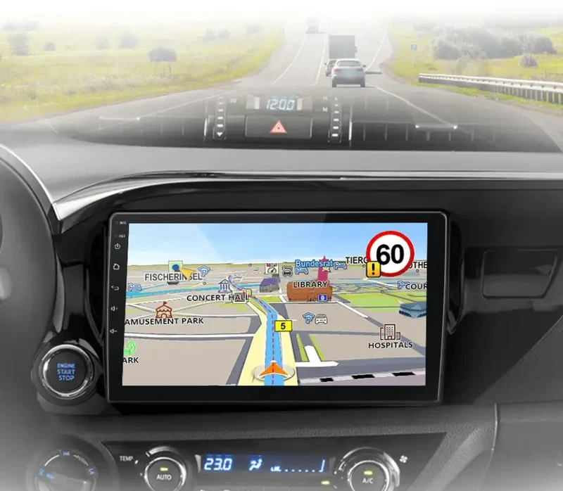 Radio Android do Toyota Hilux Pickup AN120 (2015-2020) CarPlay Android Auto 4G WiFi GPS DSP