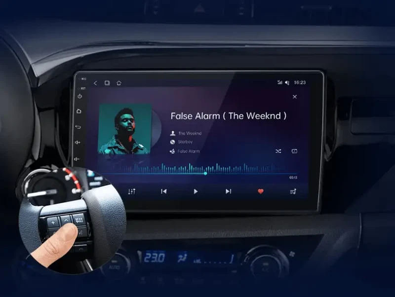 Radio Android do Toyota Hilux Pickup AN120 (2015-2020) CarPlay Android Auto 4G WiFi GPS DSP