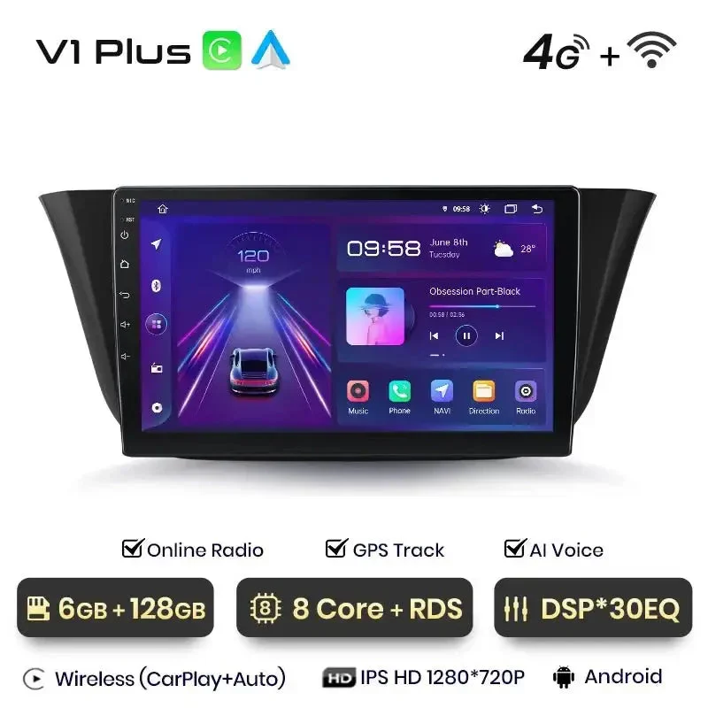 Radio Android do Iveco Daily (2014-2021) CarPlay Android Auto 4G WiFi GPS DSP