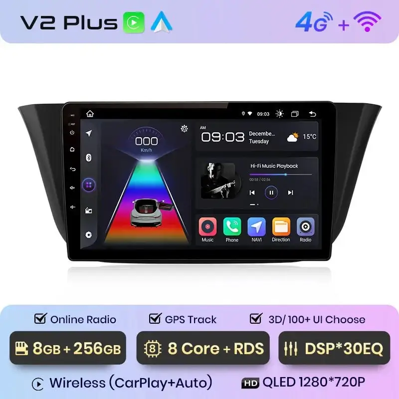 Radio Android do Iveco Daily (2014-2021) CarPlay Android Auto 4G WiFi GPS DSP