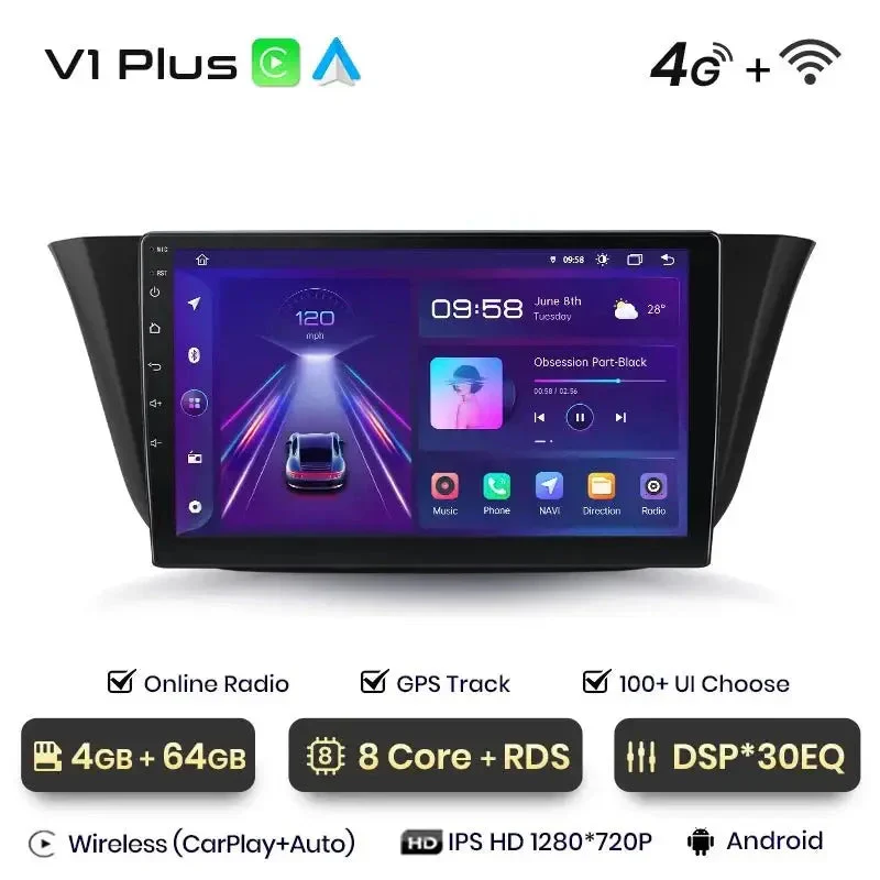 Radio Android do Iveco Daily (2014-2021) CarPlay Android Auto 4G WiFi GPS DSP