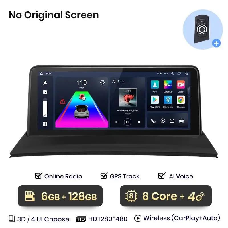 Radio Android do BMW X3 E83 (2004-2010) CarPlay Android Auto 4G WiFi GPS DSP