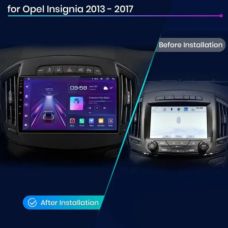 Radio Android do Opel Insignia (2013-2017) CarPlay Android Auto 4G WiFi GPS DSP