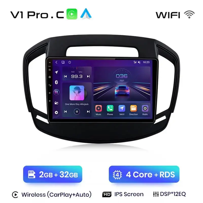Radio Android do Opel Insignia (2013-2017) CarPlay Android Auto 4G WiFi GPS DSP