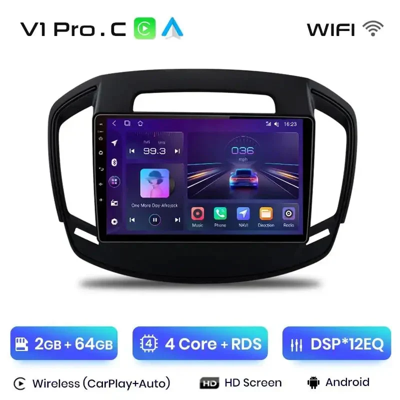 Radio Android do Opel Insignia (2013-2017) CarPlay Android Auto 4G WiFi GPS DSP