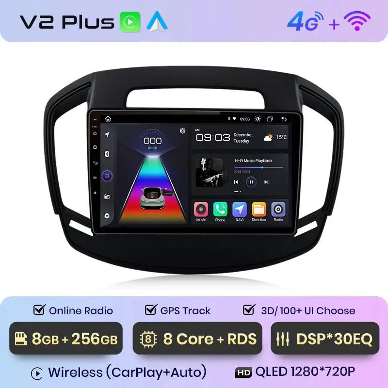 Radio Android do Opel Insignia (2013-2017) CarPlay Android Auto 4G WiFi GPS DSP