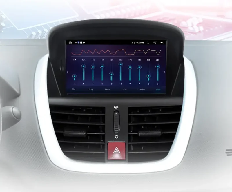 Radio Android do Peugeot 207 207CC (2006-2015) CarPlay Android Auto 4G WiFi GPS DSP