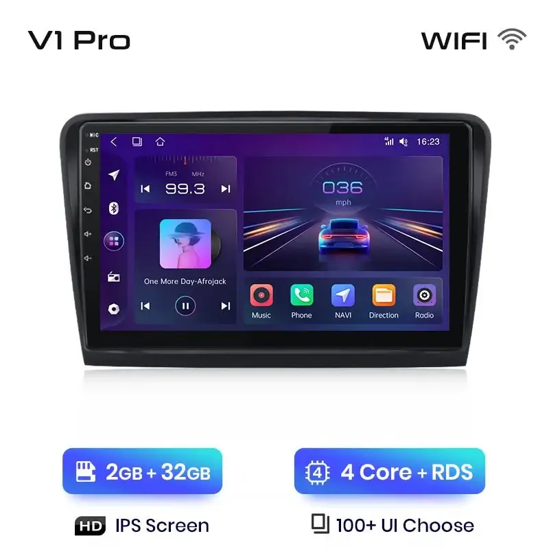 Radio Android do Skoda Superb II (2008-2015) CarPlay Android Auto 4G WiFi GPS DSP