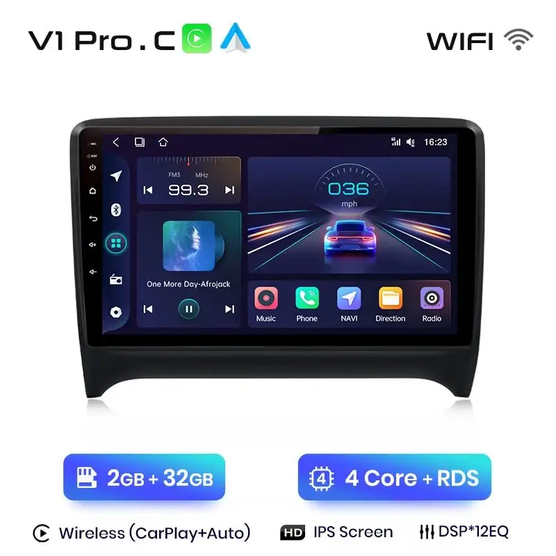 Radio Android do Audi TT MK2 (8J) (2006-2014) CarPlay Android Auto 4G WiFi GPS DSP
